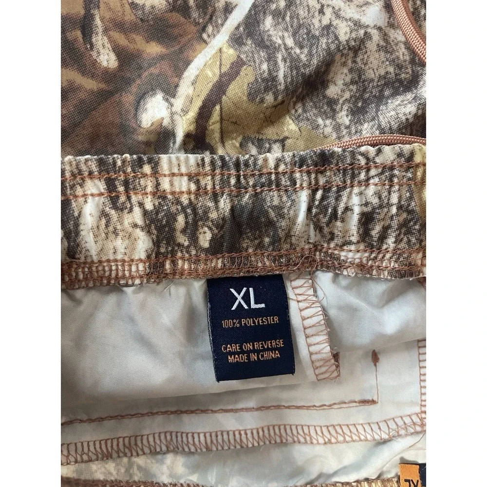 Royal Blue Mens Camo Swim Shorts XL Drawstring Microfiber Polyester 6 In Inseam